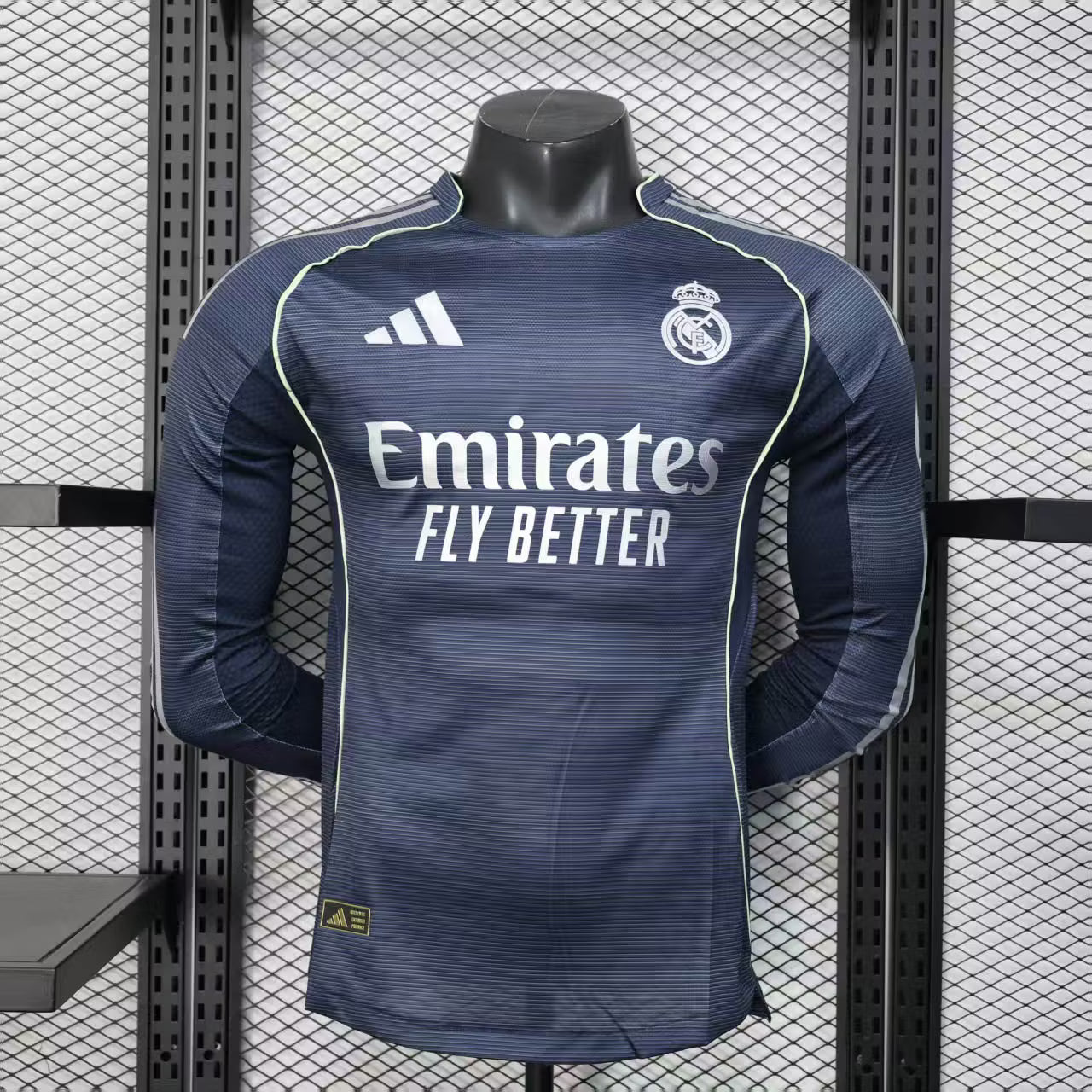 2025/2026 Player Version Long Sleeve Real Madrid Away Football Shirt – 1:1 Thai Quality