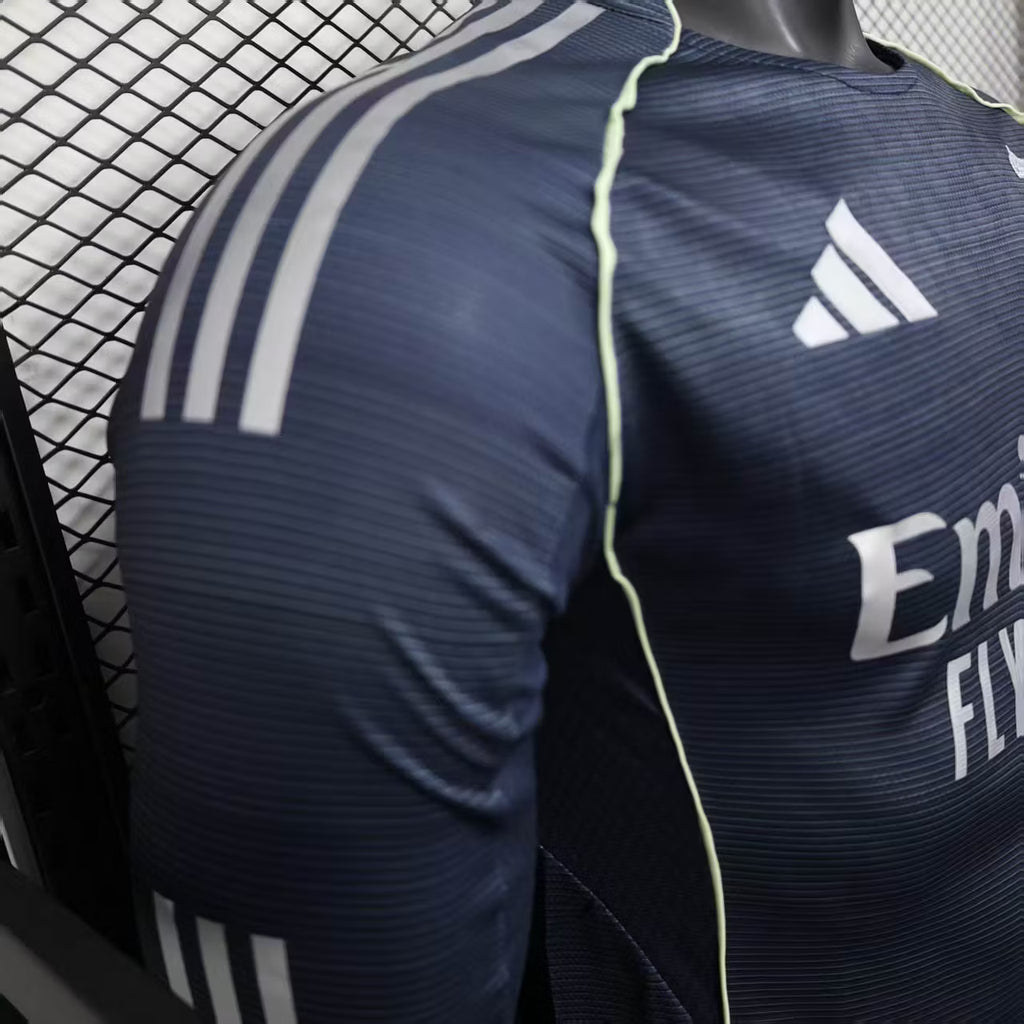 2025/2026 Player Version Long Sleeve Real Madrid Away Football Shirt – 1:1 Thai Quality