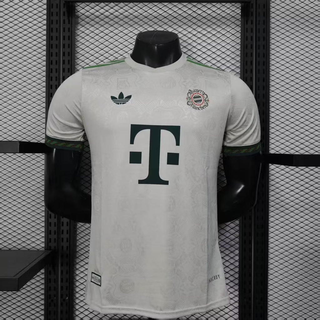 2025/2026 Player Version Bayern Munich Oktoberfest Special Edition Light Grey Football Jersey – 1:1 Thai Quality