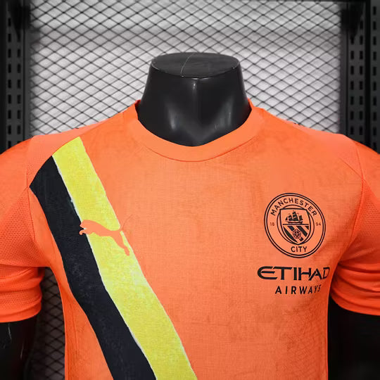 2025/2026 Player Version Manchester City KidSuper Joint Edition Orange Football Shirt – 1:1 Thai Quality