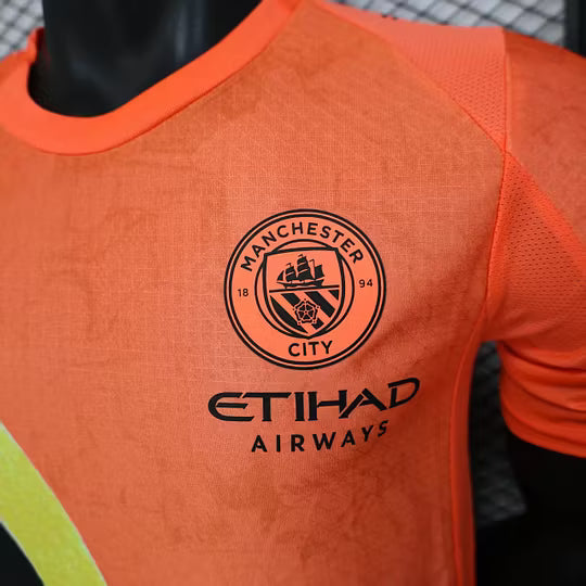 2025/2026 Player Version Manchester City KidSuper Joint Edition Orange Football Shirt – 1:1 Thai Quality