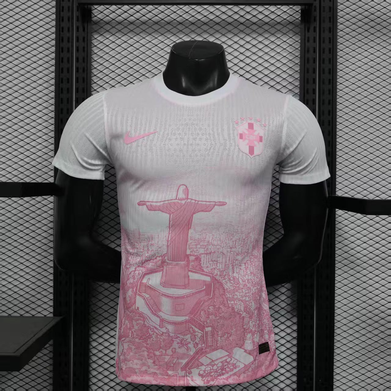 2025 Player Version Brazil Jesus Special Edition White & Pink Soccer Jersey – 1:1 Thai Quality