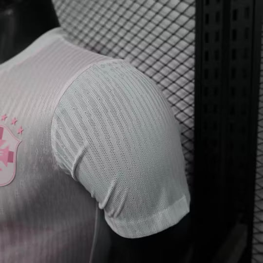 2025 Player Version Brazil Jesus Special Edition White & Pink Soccer Jersey – 1:1 Thai Quality