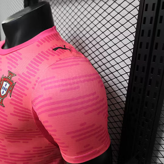 2026 Player Version Portugal Goalkeeper Pink Football Shirt – 1:1 Thai Quality