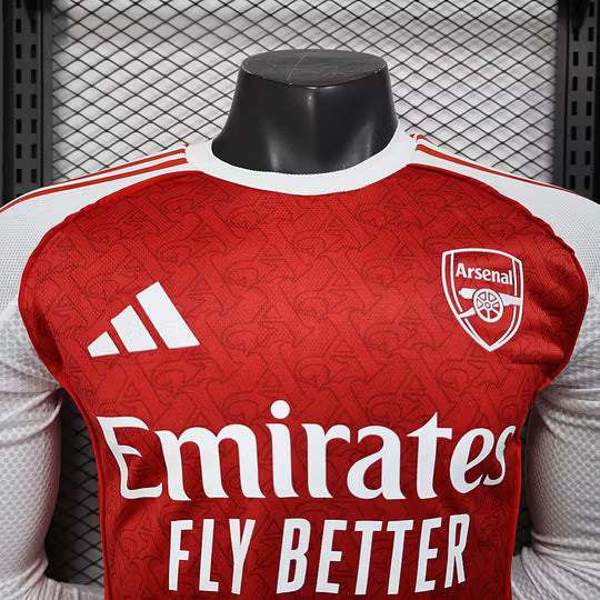 2025/2026 Player Version Long Sleeve Arsenal Home Football Shirt – 1:1 Thai Quality