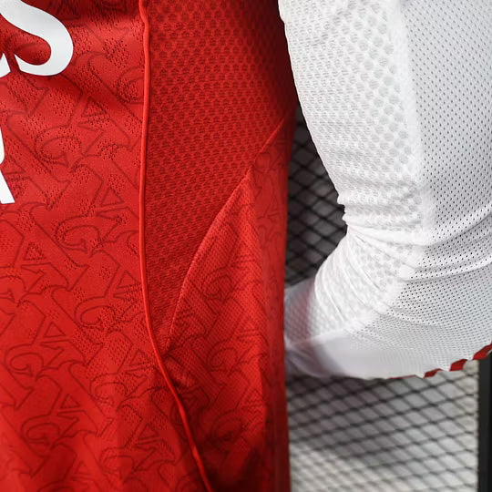 2025/2026 Player Version Long Sleeve Arsenal Home Football Shirt – 1:1 Thai Quality