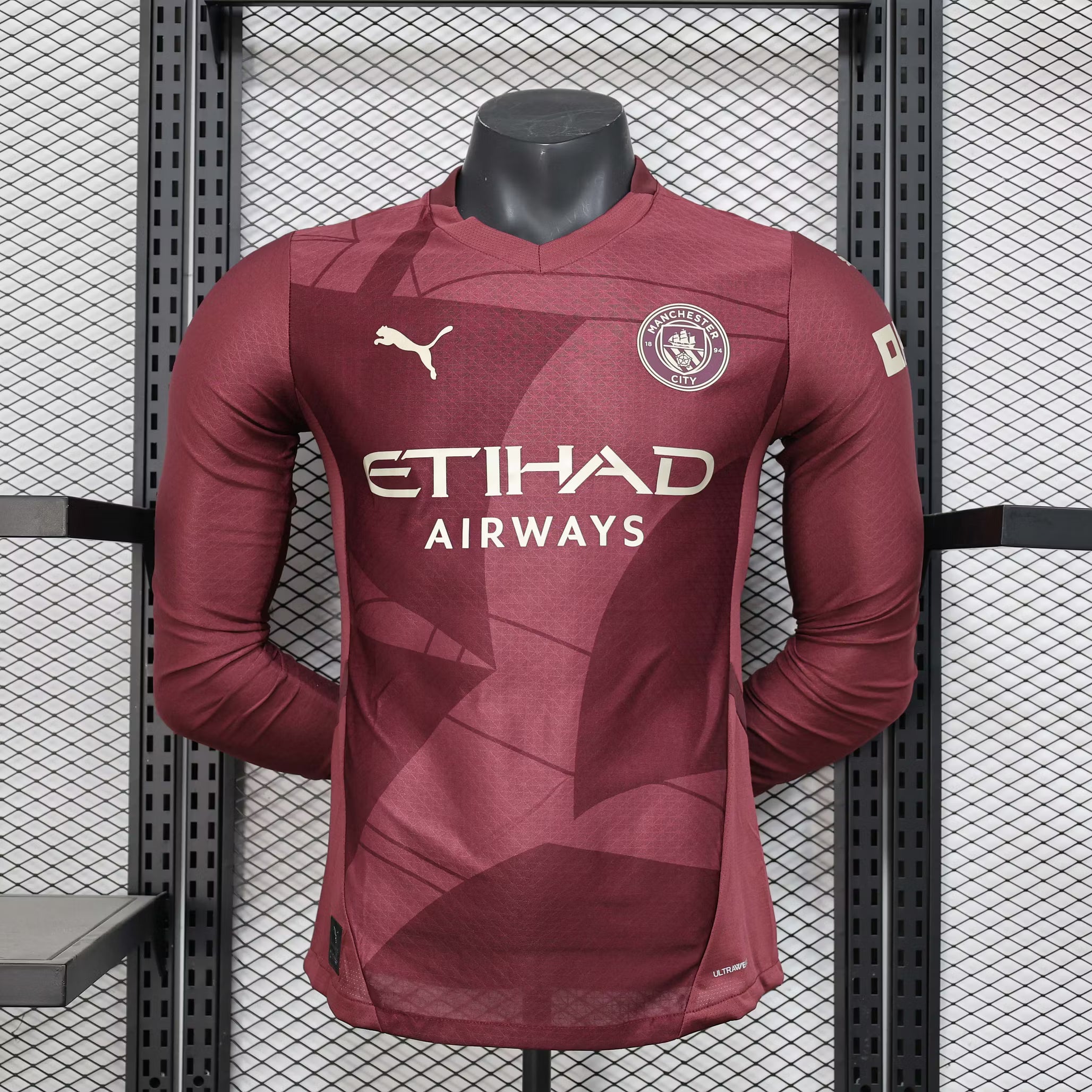 2024/2025 Player Version Long Sleeve Manchester City Third Away Football Shirt – 1:1 Thai Quality