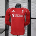 2025/2026 Player Version Long Sleeve Liverpool Home Football Shirt – 1:1 Thai Quality