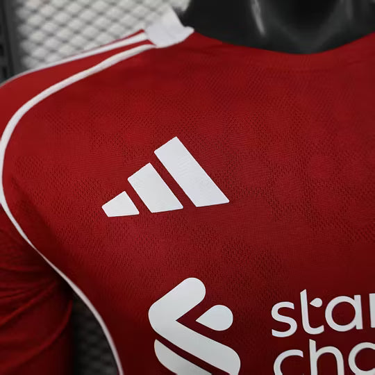 2025/2026 Player Version Long Sleeve Liverpool Home Football Shirt – 1:1 Thai Quality