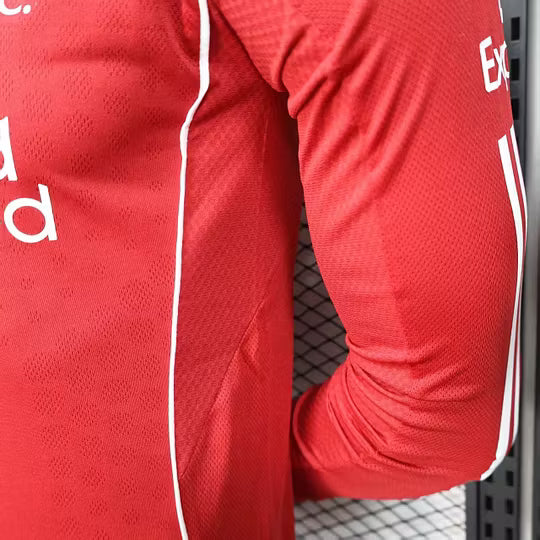 2025/2026 Player Version Long Sleeve Liverpool Home Football Shirt – 1:1 Thai Quality