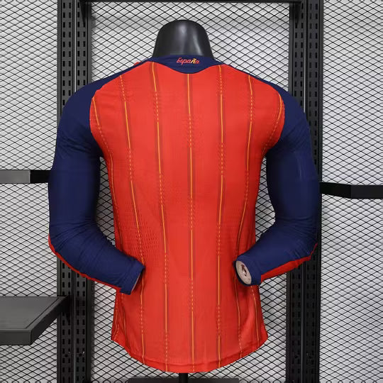 2026 Player Version Long Sleeve Spain Home Football Shirt – 1:1 Thai Quality