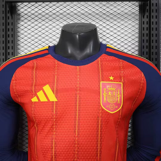 2026 Player Version Long Sleeve Spain Home Football Shirt – 1:1 Thai Quality