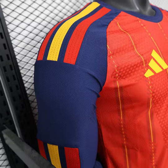 2026 Player Version Long Sleeve Spain Home Football Shirt – 1:1 Thai Quality
