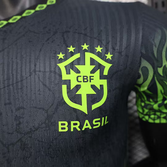 2025 Player Version Brazil Special Edition Black Football Shirt – 1:1 Thai Quality