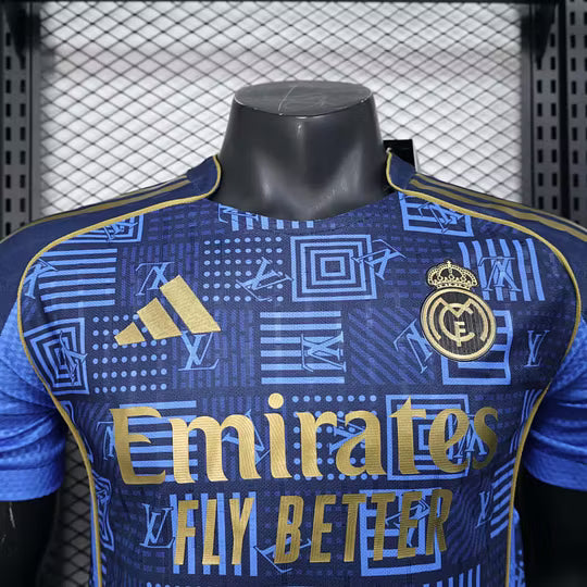 2025/2026 Player Version Real Madrid Special Edition Dark Blue Football Shirt – 1:1 Thai Quality