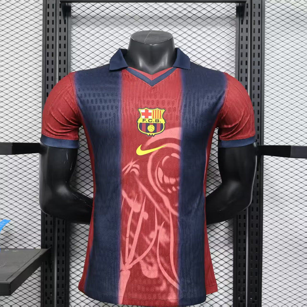 FC Barcelona x Travis Scott Joint Edition Polo Football Shirt 2025/2026 – Player Version (1:1 Thai Quality)