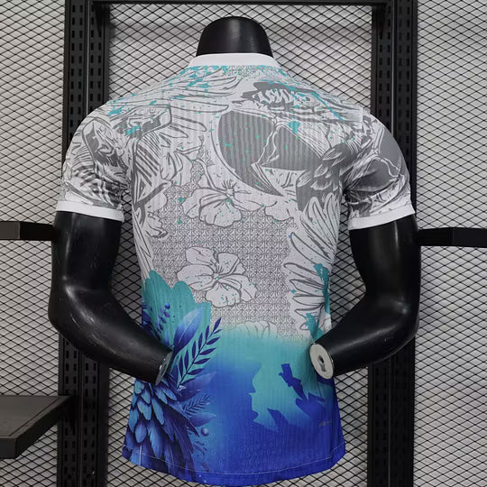2025 Player Version Brazil Special Edition White & Blue Football Shirt – 1:1 Thai Quality