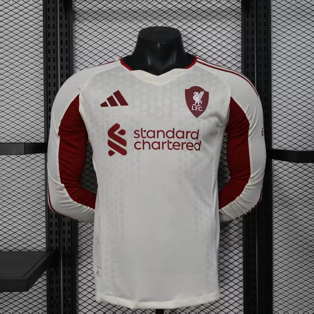 2025/2026 Player Version Long Sleeve Liverpool Away Football Shirt – 1:1 Thai Quality