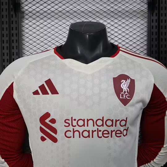 2025/2026 Player Version Long Sleeve Liverpool Away Football Shirt – 1:1 Thai Quality