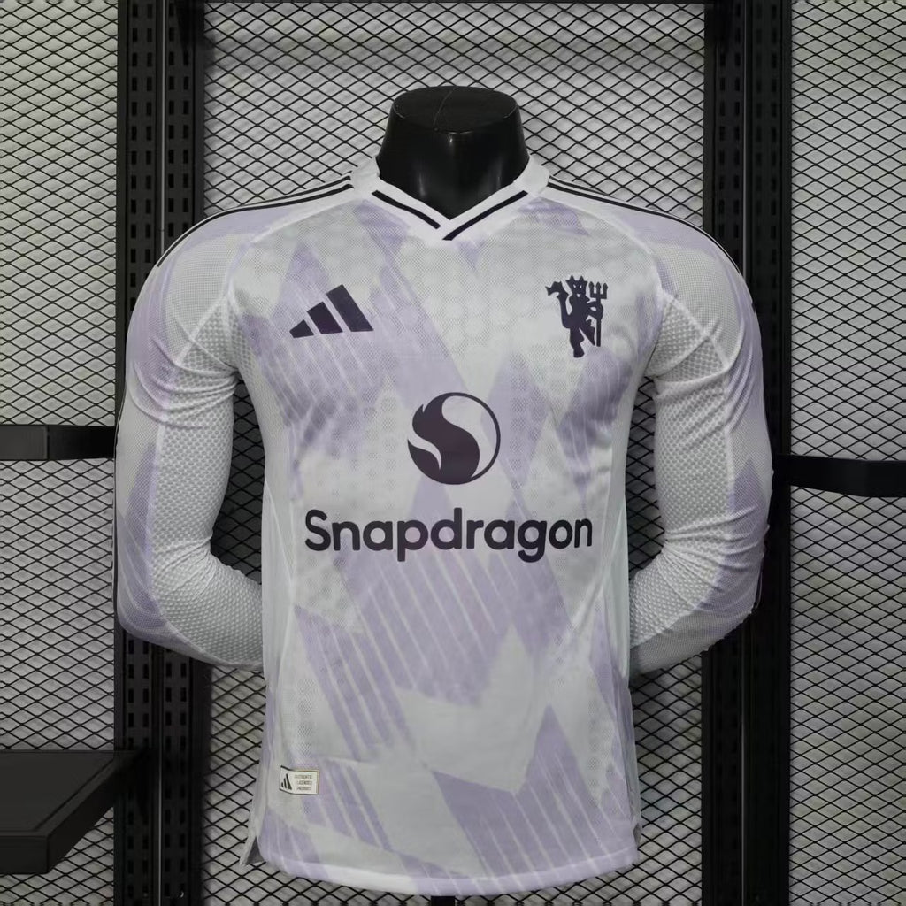 2025/2026 Player Version Long Sleeve Manchester United Away Football Shirt – 1:1 Thai Quality