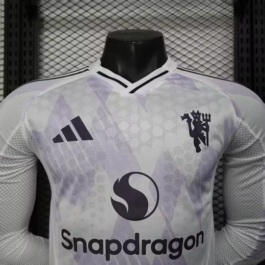 2025/2026 Player Version Long Sleeve Manchester United Away Football Shirt – 1:1 Thai Quality