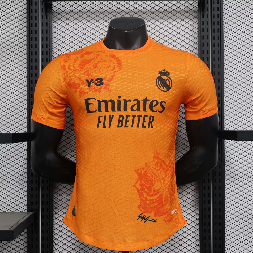 2024/2025 Player Version Real Madrid Y-3 Special Edition Orange Football Shirt – 1:1 Thai Quality