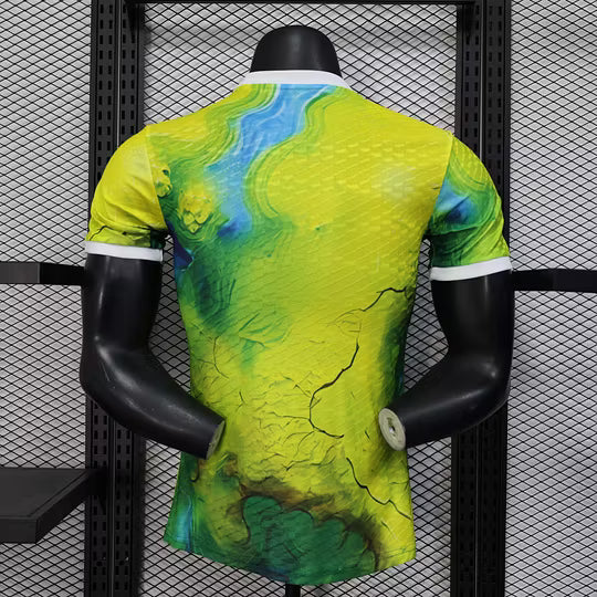 2025/2026 Player Version Real Madrid Special Edition Yellow And Green Football Shirt – 1:1 Thai Quality