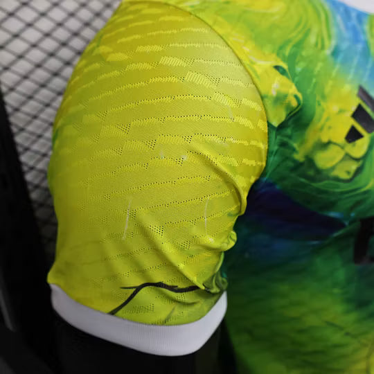 2025/2026 Player Version Real Madrid Special Edition Yellow And Green Football Shirt – 1:1 Thai Quality