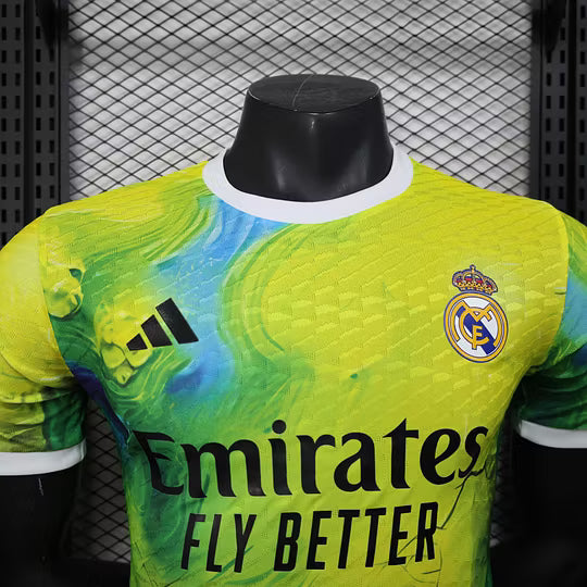 2025/2026 Player Version Real Madrid Special Edition Yellow And Green Football Shirt – 1:1 Thai Quality