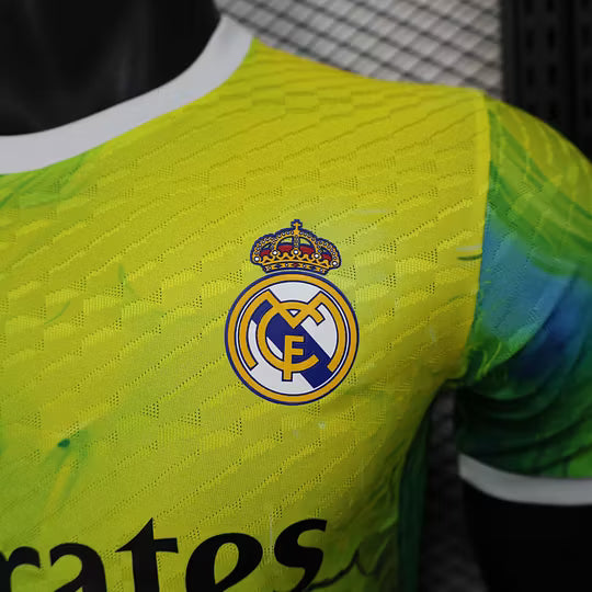 2025/2026 Player Version Real Madrid Special Edition Yellow And Green Football Shirt – 1:1 Thai Quality
