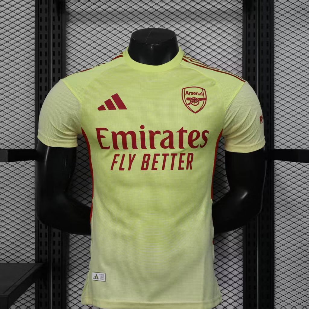 2025/2026 Player Version Arsenal Goalkeeper Yellow Football Shirt – 1:1 Thai Quality