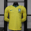 2026 Player Version Long Sleeve Brazil Home Football Shirt – 1:1 Thai Quality
