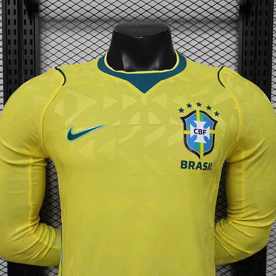 2026 Player Version Long Sleeve Brazil Home Football Shirt – 1:1 Thai Quality
