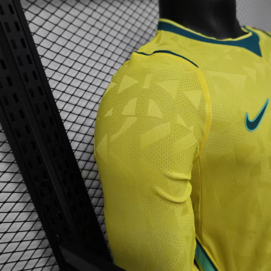 2026 Player Version Long Sleeve Brazil Home Football Shirt – 1:1 Thai Quality
